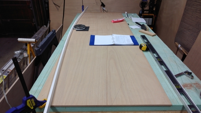 Boat Bottom Panels Laid Out and Assembled